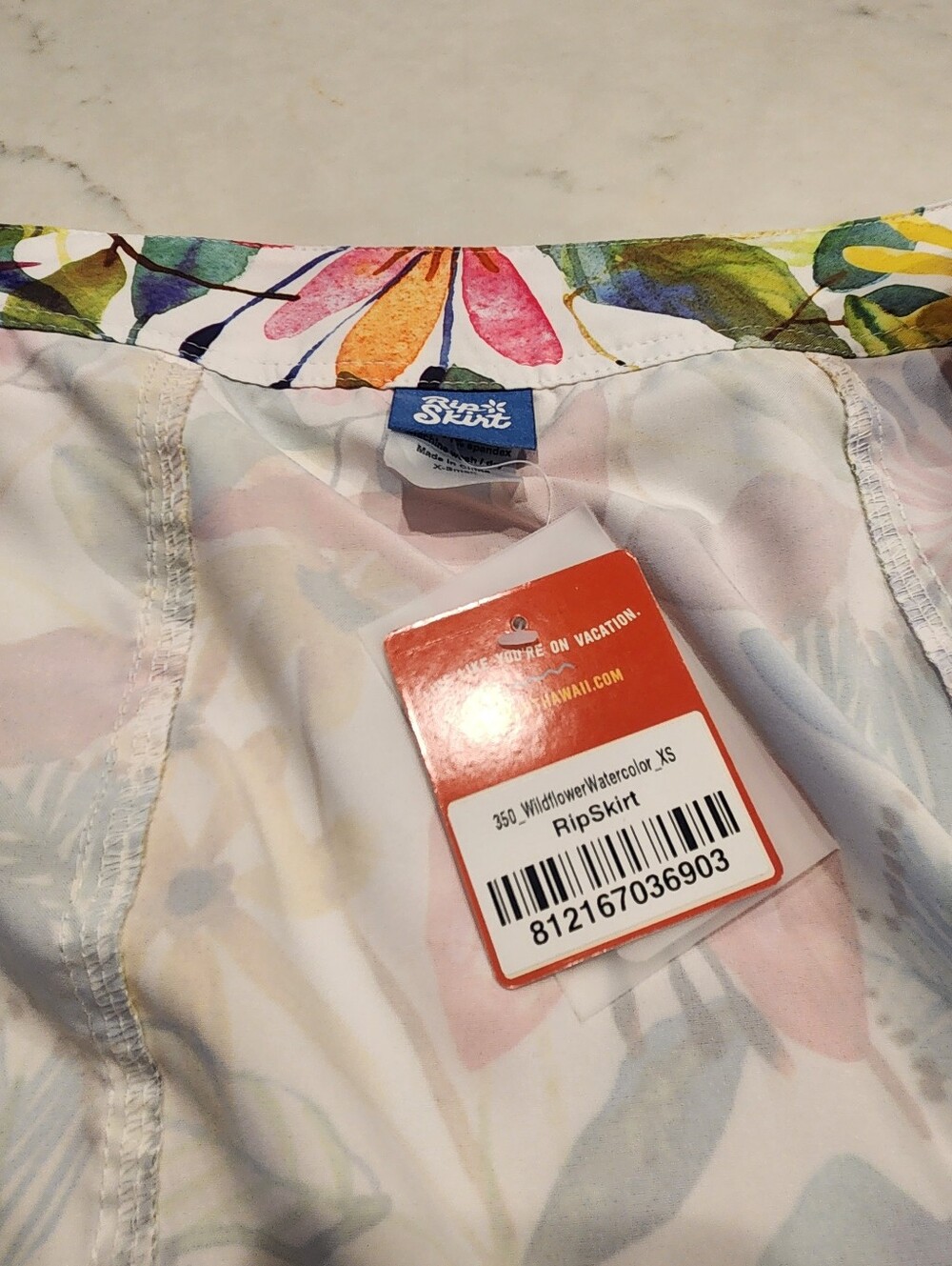RipSkirt Hawaii skirt, NWT, Length 3, Wildflower Watercolor size XS - Picture 9 of 9